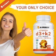 Micro-ingredient Vitamin D3 5000 IU and K2 MK-7 100 mcg to support immune, heart, joint, dental and 