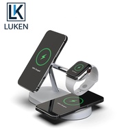 Luken แท่นชาร์จไร้สาย 3 in 1 15W ชาร์จเร็ว QI