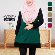 (30-140kg) TUDIAA AYESYA Tshirt Muslimah Cotton Blouse Size XS - 7XL