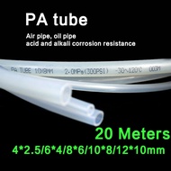 ท่อแข็งไนลอน PA6(20 เมตร) ท่อส่งลมแรงดันสูง ท่อน้ำมันทนกรดและด่าง ทนน้ำมัน ทนน้ำมันและทนต่ออุณหภูมิส