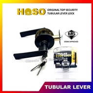 Tubular Lever Lock with SIRIM APPROVED Matt Black Door Lock Lever Handle Lockset 门锁