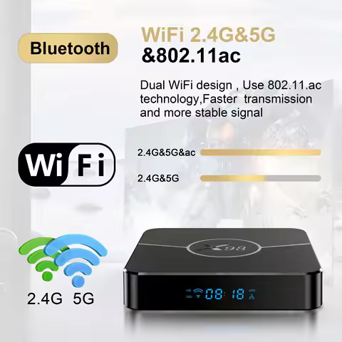 Smart Android 11 TV Box X98 PLUS 4GB 64GB 32GB 2.4G 5G Dual WIFI Amlogic S905W2 3D AV1 4K HDR 10+ Me