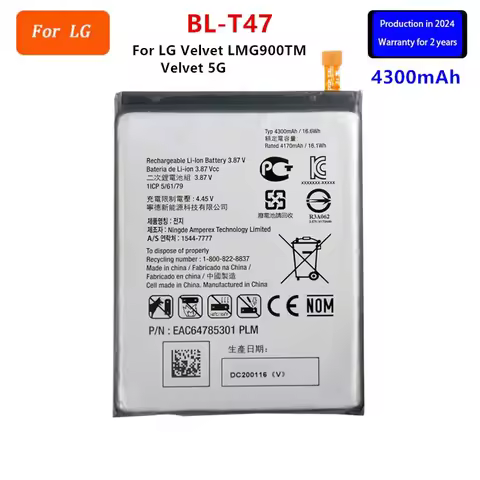 Original BL-T47 4300mAh Battery For LG Velvet LMG900TM Velvet 5G BL T47 G9 Mobile phone Batteries