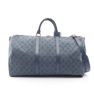 【二手】LOUIS VUITTONKeepall Bandoulière 50 波士頓包，M44645，海軍藍牛仔布，男士，二手