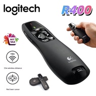Logitech R400 Wireless Presenter Red Laser Pointer 2.4GHz Remote Control Pointer Pen for  PPT PowerP