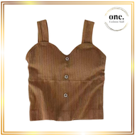 Onefashionmall Atasan Wanita Tanktop Bra Crop Top Bh Tanpa Kawat Pakaian Dalam Wanita Sport Bra Olah