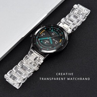 [HOT JUXXKWIHGWH 514] สายโปร่งใส20มม. 22มม. สำหรับ Samsung Galaxy นาฬิกา4คลาสสิก46มม. 42มม. สายนาฬิกา Active 2 44มม. สำหรับ Huawei Watch Gt 2e