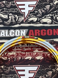 วงล้อ FALCONE ARGON ลายสายฟ้า ทรงเอ(สีขาวยิงทราย) ขนาด1.4 ขอบ17 1คู่ = 2วง