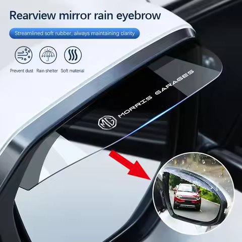 Clear Car Side Mirror Block Rainwater Eyebrow Invisible Guard Visor Shield For MG ZS HS MG3 MG4 EV M