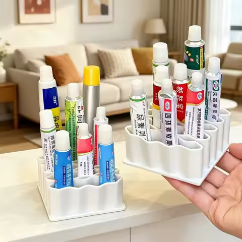 32 Slots Ointment Holder Multi-compartment Drug Storage Rack Stationery Storage Rack Household Compa