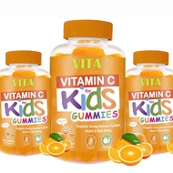 (60 เม็ด) VITA  วิตามินซี Gummies วิตามินวิตามิน Gummies สำหรับเด็ก Ascorbic กรดปรับปรุงภูมิคุ้มกันมังสวิรัติตามธรรมชาติ Gummy สำหรับ BABYS