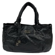 SEE BY CHLOE Tote Bag Purse leather black Direct from Japan Secondhand