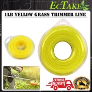 [ECTAKE] 1LB X 2.7MM visual pack yellow nylon strimmer line for grass cutter / Tali rumput kuning Trimmer Line