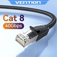 Vention Cat 8 Ethernet Cable Long Distance 8M 10M 15M 20M 40Gbps High Speed Wear-Resistant Durable C
