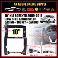 Kia Sorento 2009 - 2012 Android Player 10'' inch Casing + Socket + Canbus - M10980/ M10069