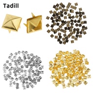[Koolsoo] 100Pcs Square Pyramid Rivet Studs Spike Screw Craft DIY Embellishment Copper