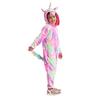 Spooktacular Creations Unisex Child Unicorn jumpsuit Pajamas Plush Animal Costume One Piece Pajama