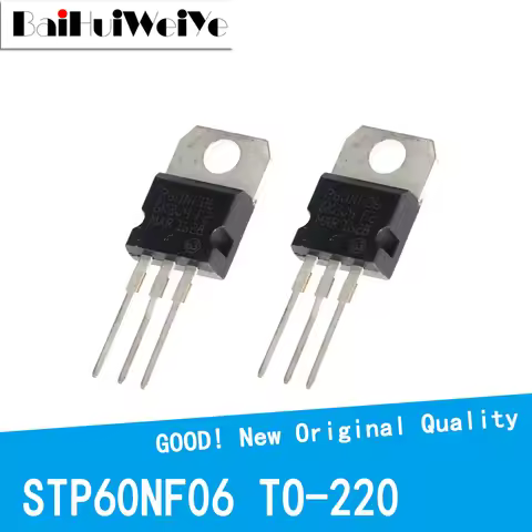 10PCS/LOT STP60NF06 P60NF06 60A 60V 60N06 60NF06 TO-220 TO220 Transistor MOSFET New Original Good Qu