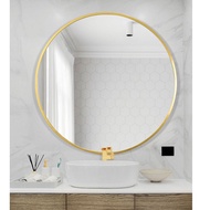 Cermin Bulat Saiz Besar Cermin Solek Cermin Putih Aesthetic Minimalist White Round Big Mirror Circle Vanity Bedroom