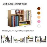 Multipurpose Table Top Rack Adjustable Expandable Shelf Space Saver Counter Organiser Rak Buku Atas Meja
