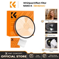 K&F CONCEPT NANO-B Spiral Halo Effect Filter -Swirly Bokeh Suitable for Portrait, Flowers, Night