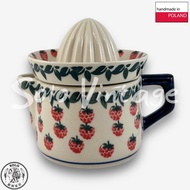 [SOLO European Home Furnishing] Made In Poland Andy Polish Pottery 13cm Juicer Strawberry Garden Ser