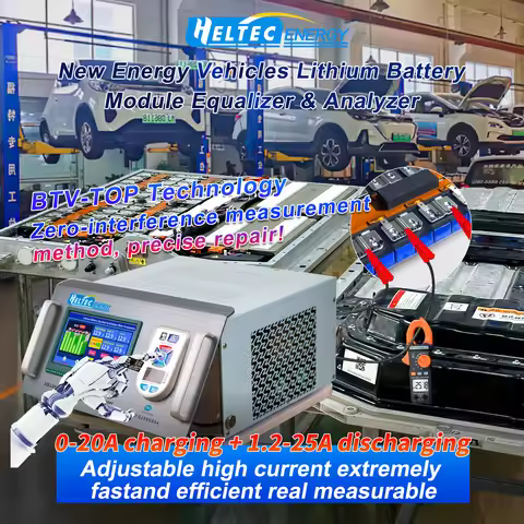 Heltecbms 32S 25A LiFePO4 LTO Battery Tester WiFi Charge/Discharge Equalizer Voltage Balance & Car B