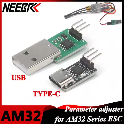 AM32 40A 45A 65A 80A ESC USB/Type C Link Programmer Param Adapter for RC Car Crawler Drone MN Axial 