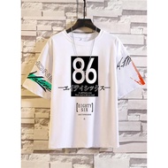 86不存在的战区周边衣服男女圆领夏装二次元辛耶蕾娜动漫短袖t恤86: Never Say Die themed apparel for men and women, round-neck.  jkse