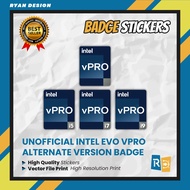 Intel Evo i3 i5 i7 i9 Logo Sticker Alternate Laptop Badge Sticker (Unofficial)
