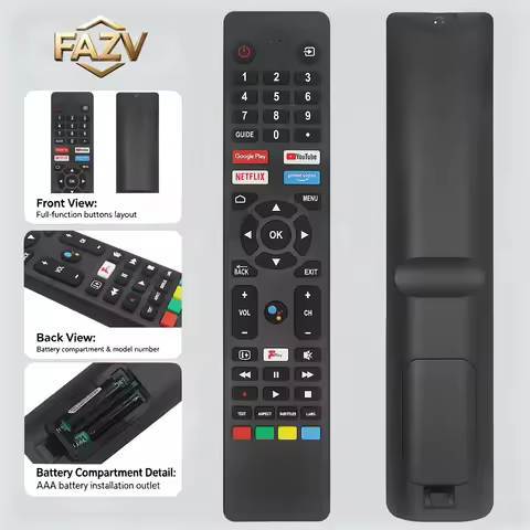 FAZV RM-C3250 Voice Remote for JVC LT-32/40/43/50/55/58/65CA690/790/890/810 Smart TV