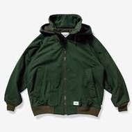 wtaps 19aw incom jacket nylon tussah wtvua hooded size s olive tet