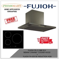 FUJIOH FR-CL1890 900MM CHIMNEY COOKER HOOD+FH-ID5230 INDUCTION HOB BUNDLE DEAL