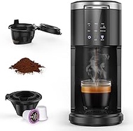 Kndko Single Serve Coffee Maker, Capsule Coffee Machine for K-Cups Pods & Ground Coffee, 40 oz Water