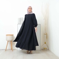 gamis Polos Variasi Layer Zalenka Maxi Daily Dress Simple