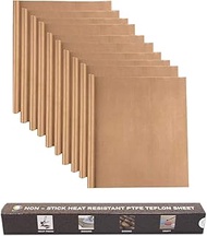 MR.R 10 Pack 16''x20'',0.11mm Thickness PTFE Teflon Sheet for Heat Press Transfer Non Stick Paper Re