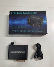ตัวแปลงแยกเสียงและภาพ 5.1ch Digital Audio 192KHZ AC-3/DTS Optical Toslink to Analog Converter Decode