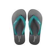 [Shop Malaysia] fipper wide rubber for unisex in grey / grey (dark) / turquoise