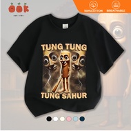 COD Baju Tshirt Budak Tung Tung Tung Sahur Cotton Top Kids Fashion Printed Crew Neck T Shirt Unisex