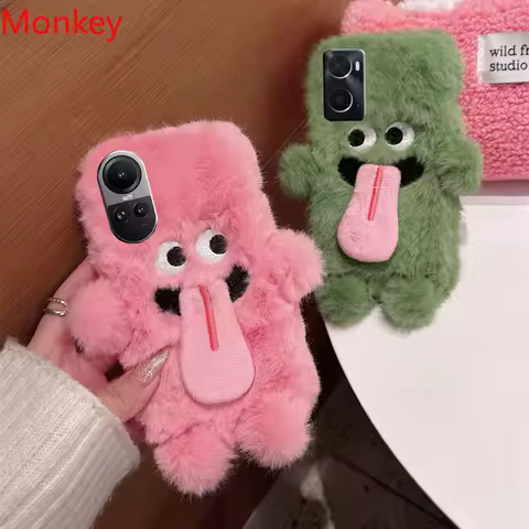 Cartoon Funny Tongue Out Case For OPPO Reno 10 8 7 6 5 4 2 8T 8Z 7Z 6Z 2Z A72 A92 A36 A96 A5 A9 A53 