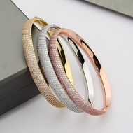 Curved Full Diamond Bracelet Ladies Arc Half Diamond Bracelet with Diamond Bracelet