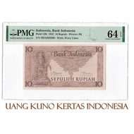 Uang Kuno 10 Rupiah Budaya 1952 PMG