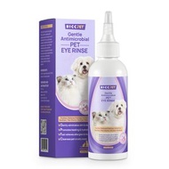 HICC PET - 貓狗寵物溫和抗菌滴眼液 (150ml)貓狗通用 抗菌眼藥水 清除淚痕 寵物護眼液 消炎眼藥水 寵物洗眼水 淚痕清潔液 眼垢清潔