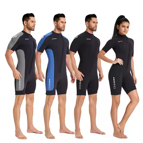 3mm Diving Suit Men's and Women's Short Sleeved Shorts Diving Suit Thickened Warm and Cold Resistant