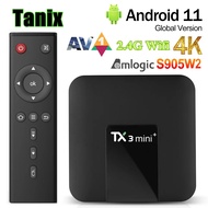 Android11 TANIX TX3 Mini Plus TV BOX Amlogic S905W2 2GB RAM 16GB ROM AV1 2.4G Wifi 4K HD Video Smart Media Player Set Top BOX TV Receivers