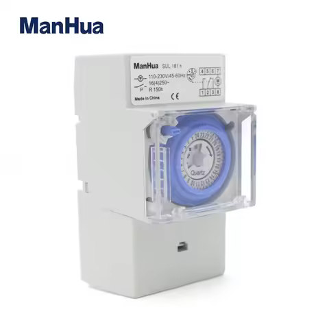 ManHua Mechanical 16A 220VAC SUL181H 24 Hours Sanalogue Mechanical Timing Time Control Switch Power 