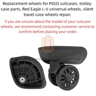 2PCS POLO Red Eagle L-V Universal Luggage Wheels Replacement - Silent Spinner Wheels for Suitcase Re