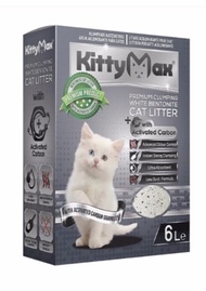 KittyMax Kitty Max Premium Clumping White Bentonite Cat Litter (6L) Pasir Kucing KittyMax Bentonite 