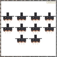 [L W H Y] 10 x DC 0.5A 50V 3 Position 2P2T DPDT Panel Mount Slide Switch SS23D32