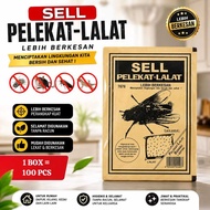 (100pcs/box) Pelekat Lalat Gam Berkesan Buku Lalat Kuat Gam Lalat Perangkap Lalat Sticker Lalat